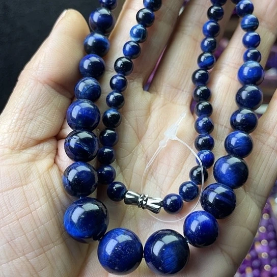 非金属南非老油料蓝猫眼塔链G1