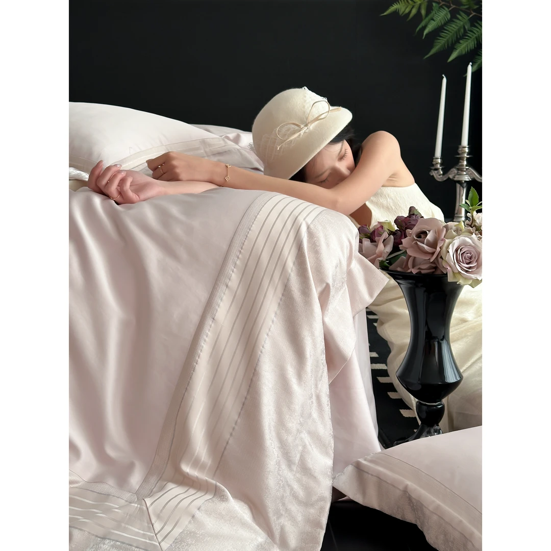 【洛斯汀】高定款银线边工艺款长绒棉四件套G