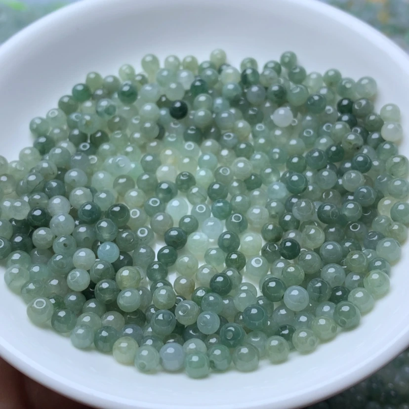 【闪购商品】未镶嵌手链翡翠卡4冰油青100颗