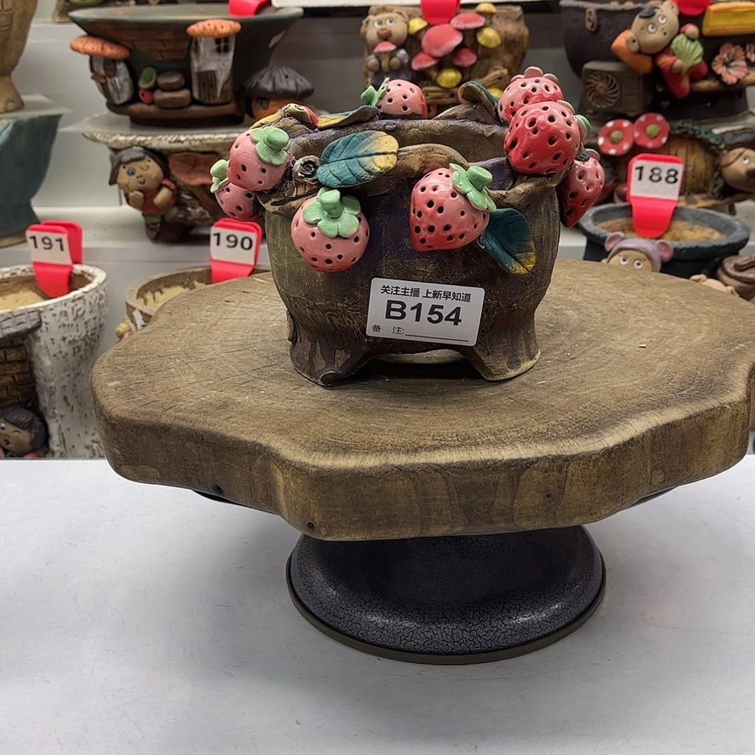 花盆154白狐花盆手捏