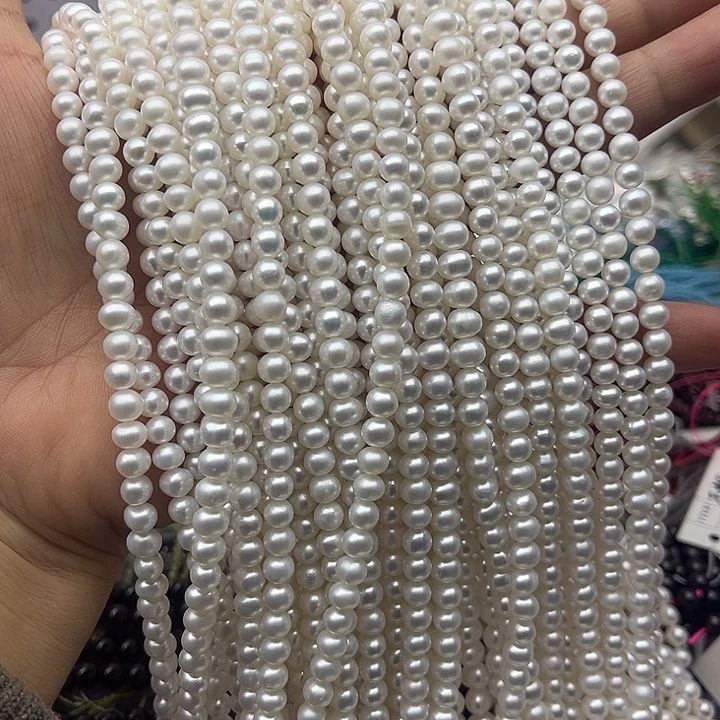 玛瑙/玉髓未镶嵌珠宝半成品一条5mm左右珍珠