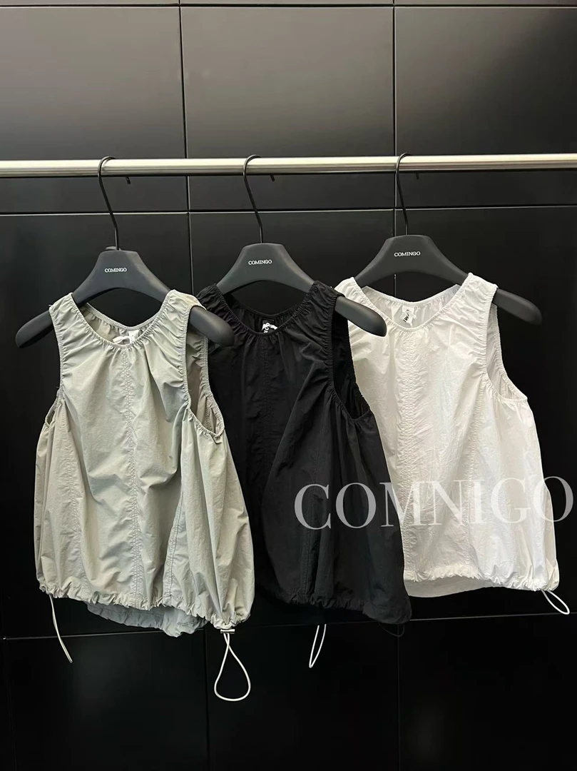 有货小木南#30882夏季福利抽绳无袖上衣