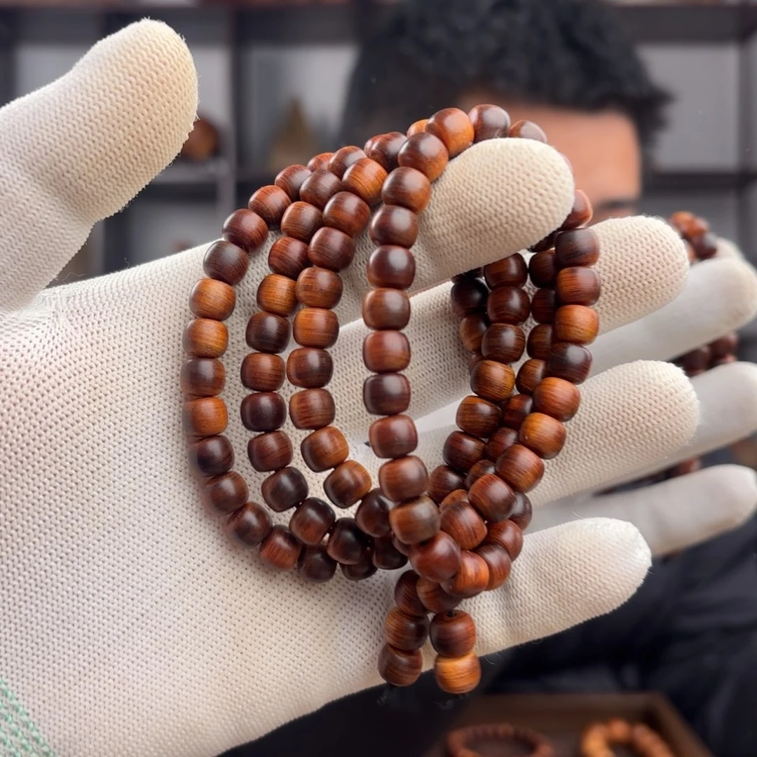 柏木（崖柏）手串/手链7.8多圈108颗蚕丝