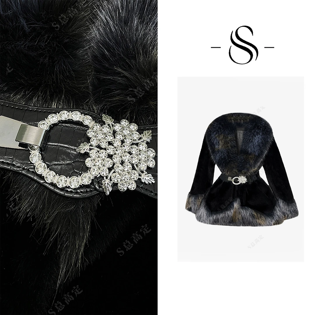 NIMOSHI【倩倩】V领修身型长袖冬季常规款短外套礼服黑色D0322