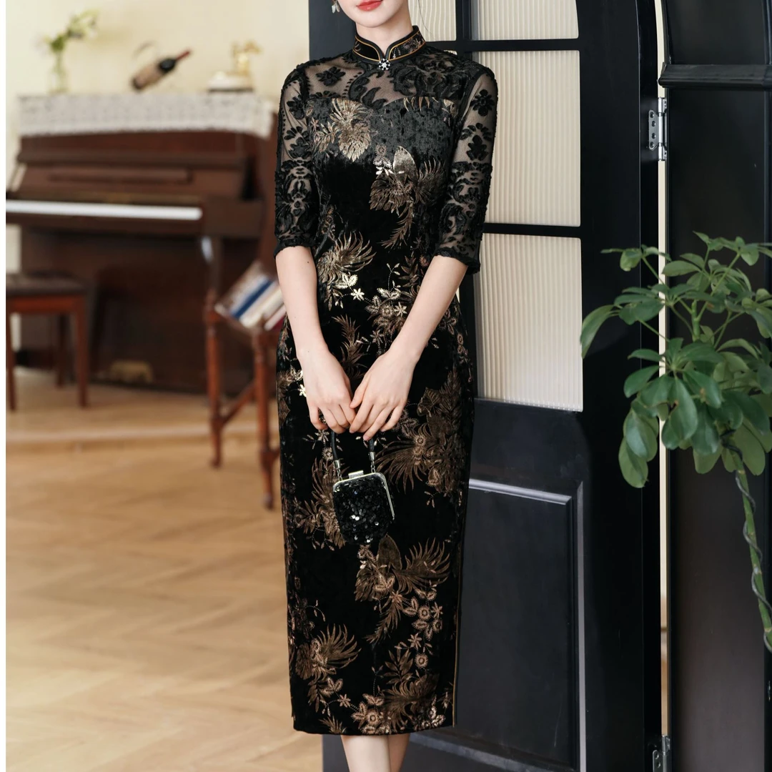 【凤尾】新款高级改良新中式显瘦气质国风新中式古法旗袍