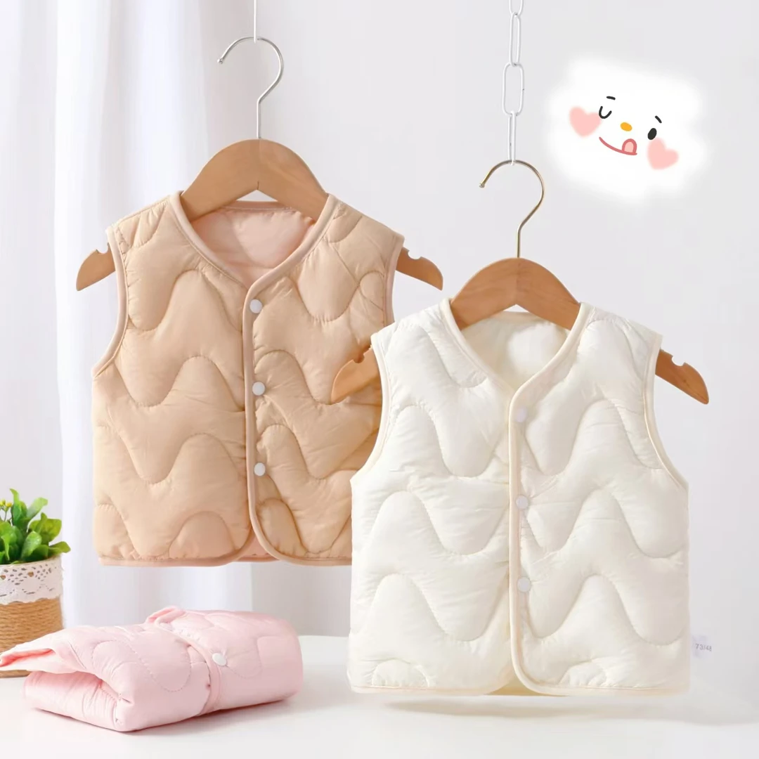 2024新款波浪绗棉马甲男女宝宝