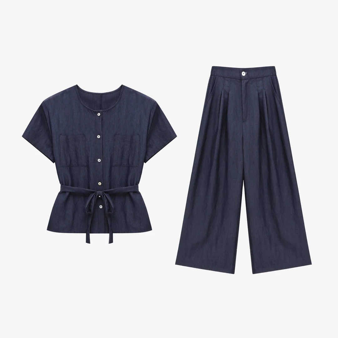 夏季气质简约百搭套装 - JK000675 【阿邱时尚社】