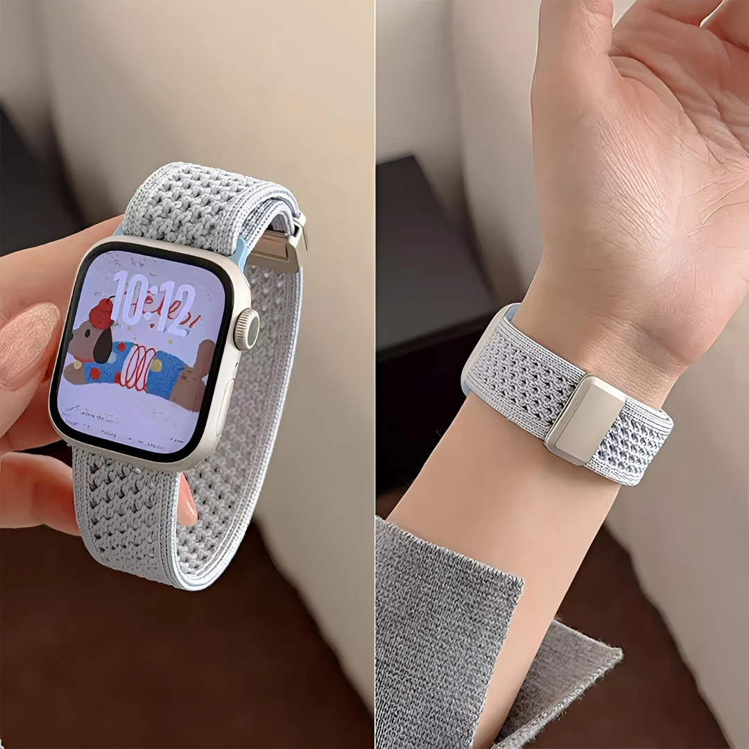 新款尼龙洞洞磁吸表带适用小米手环9Pro陶瓷红米Watch5时尚S4腕带