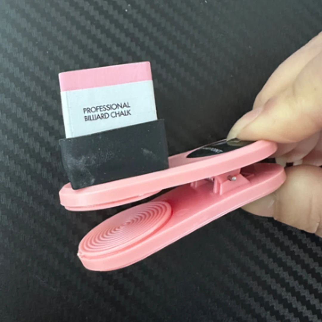 台球巧克夹粉色Tp巧克夹磁力巧粉强磁奥秘斯诺克夹巧克袋擦粉粉袋