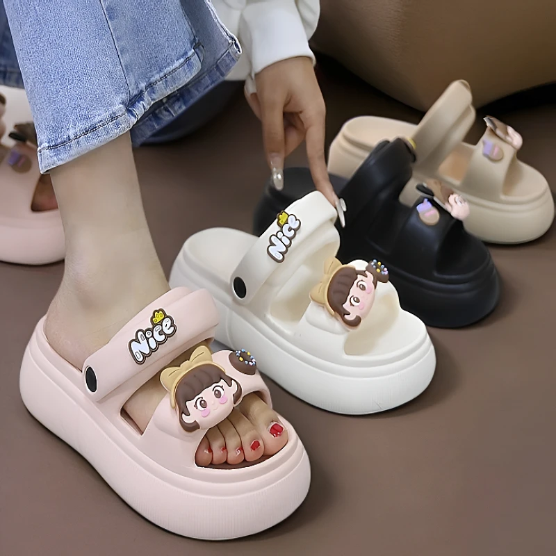2025新款卡通女款夏季外穿韩版时尚ins风居家可外穿厚底防滑凉拖