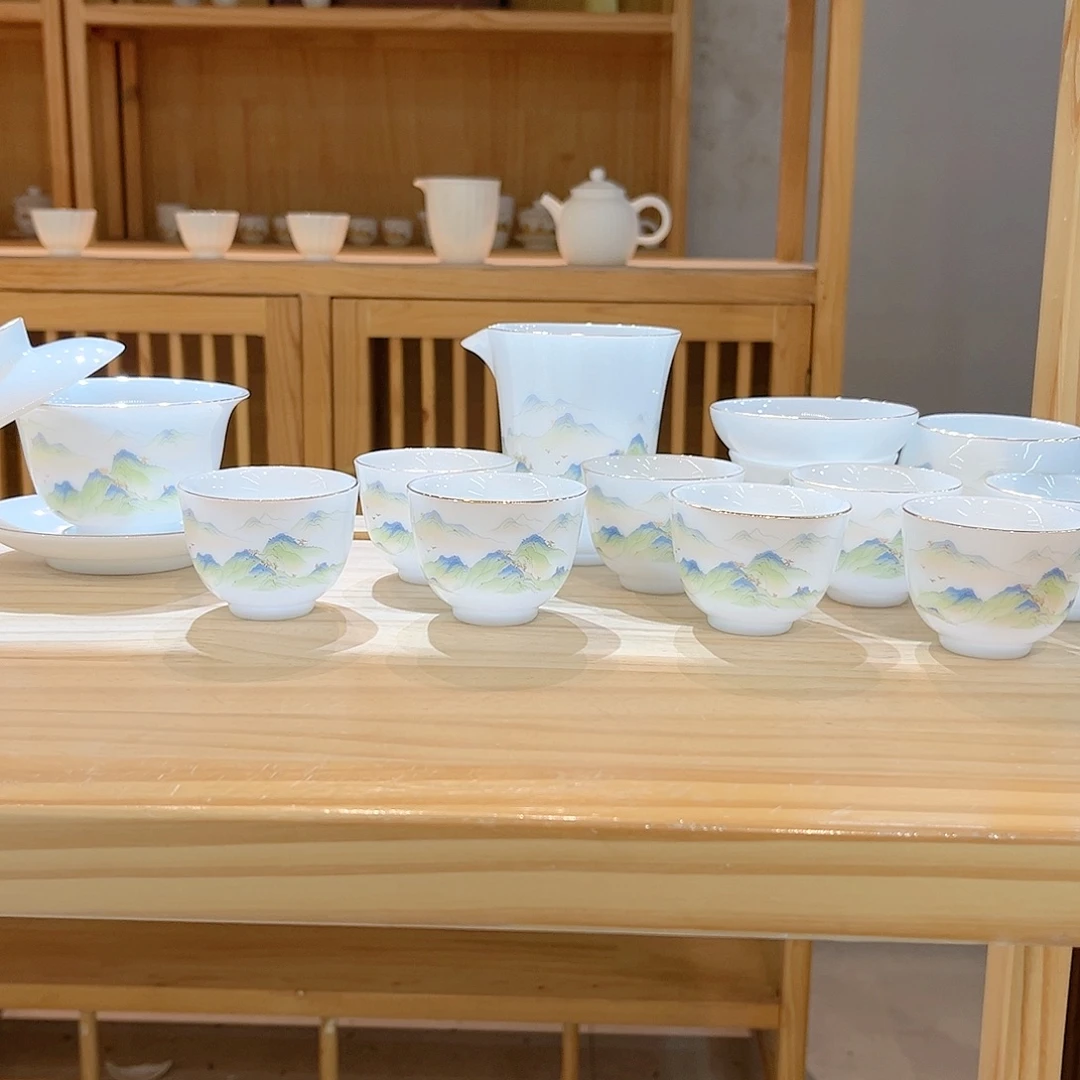 【御瓷斋】冰种玉瓷茶具套装