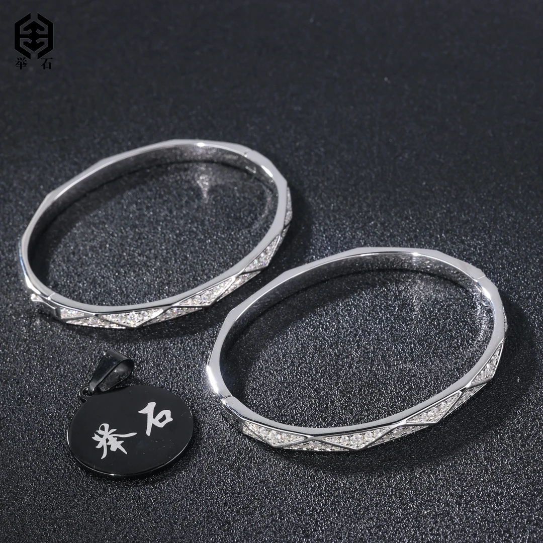 925银莫桑石银制品 X07-9819-119莫桑钻手镯（自选/一件）K