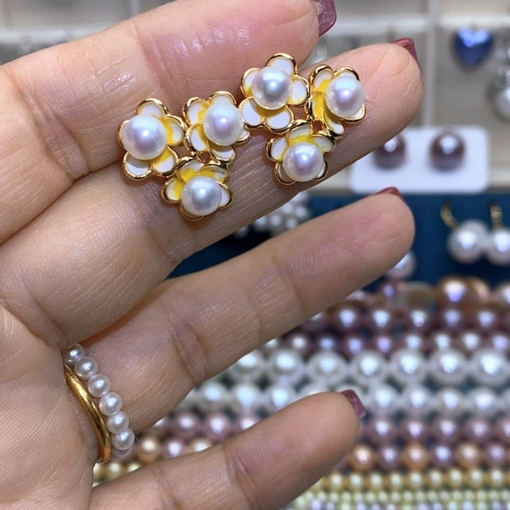 银S925镶嵌淡水珍珠珠宝首饰