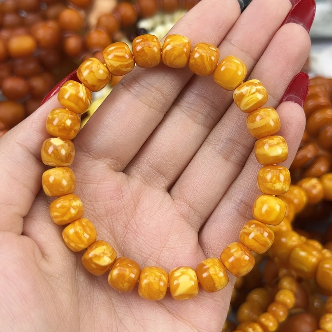 琥珀颈饰未镶嵌蜜蜡