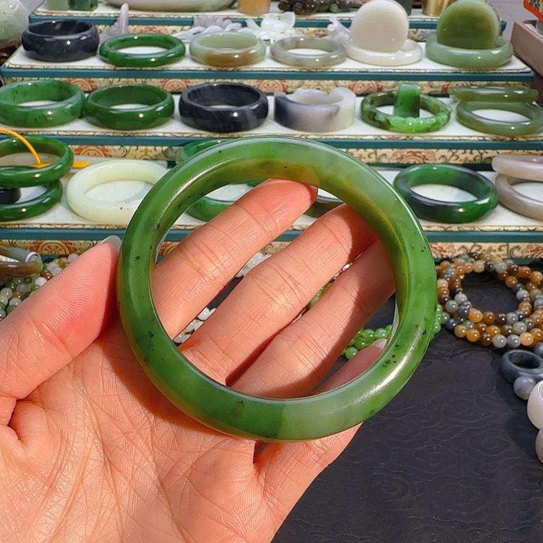 未镶嵌手镯和田玉碧玉手镯