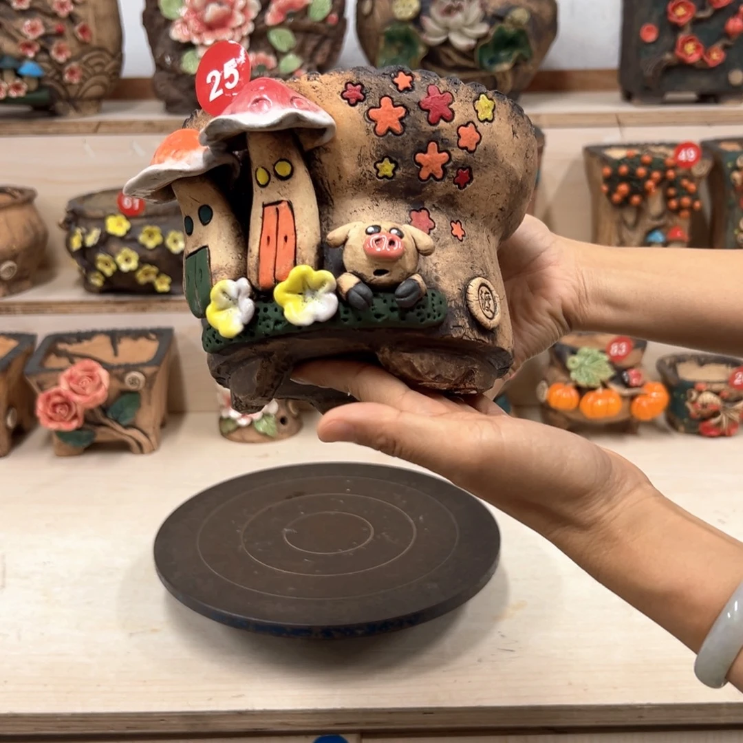 花盆紫砂25号内口14外高12