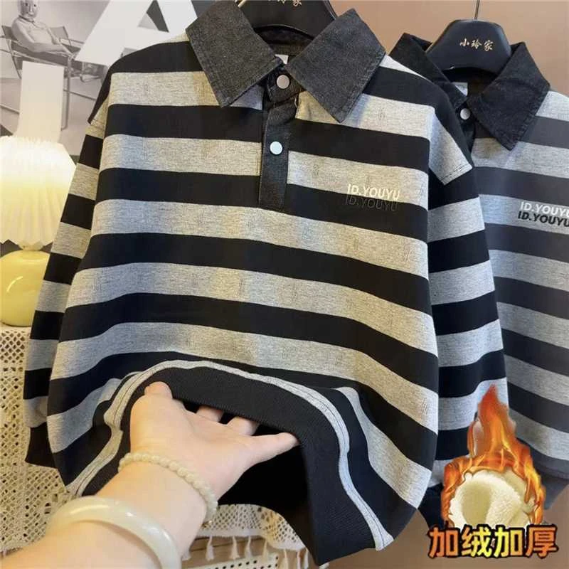 【加绒/不加绒】童装男童卫衣秋冬款时尚POLO衫
