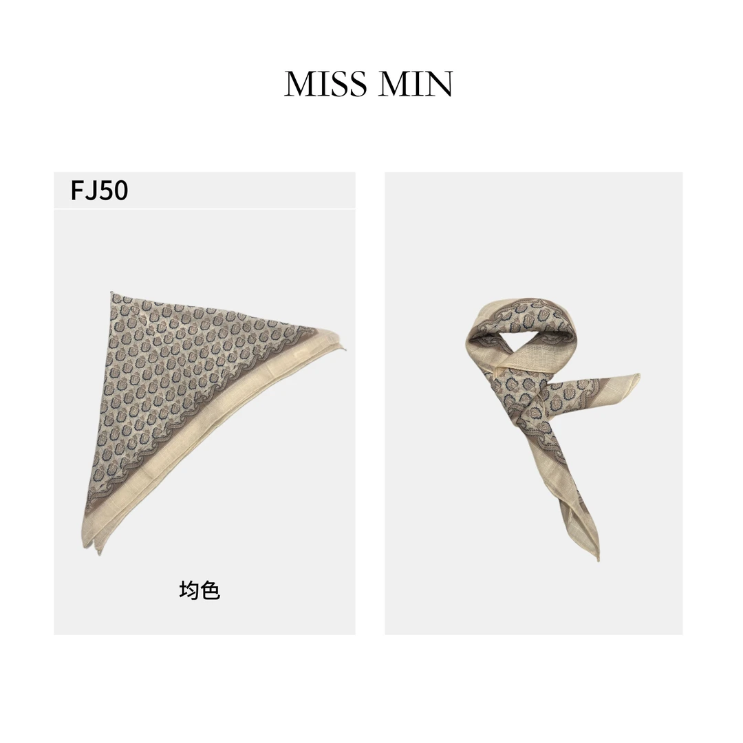 MISS MIN FJ50  春夏季气质女百搭领巾防晒披肩丝巾薄款装饰围脖