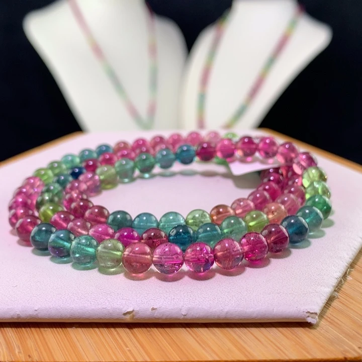 双色碧玺手链未镶嵌