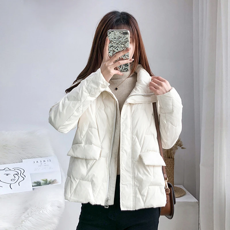 2025新款秋冬季小个子新款修身轻薄羽绒服女宽松休闲短款休闲薄款