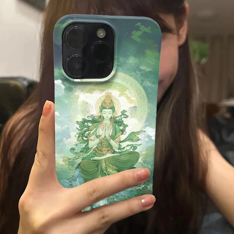 【绿度母】国风适用iPhone16苹果15promax手机壳14pro小众13设计感