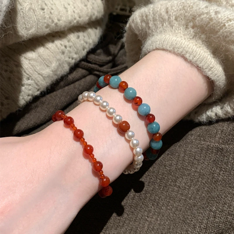 琉璃琉璃手链 琉璃手串女复古叠戴手链轻奢高级感新中式串珠手饰