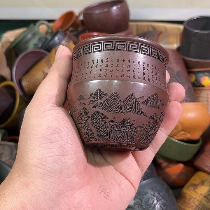 茶杯紫砂全手工紫砂主人杯