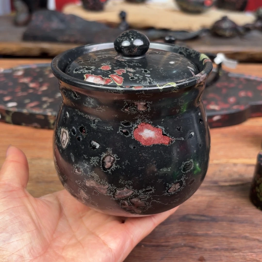 康能美玉瓷安山玉茶叶罐
