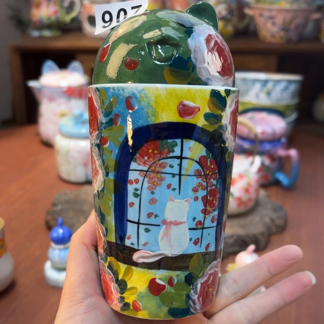 景德镇手绘高温釉下彩陶瓷茶具