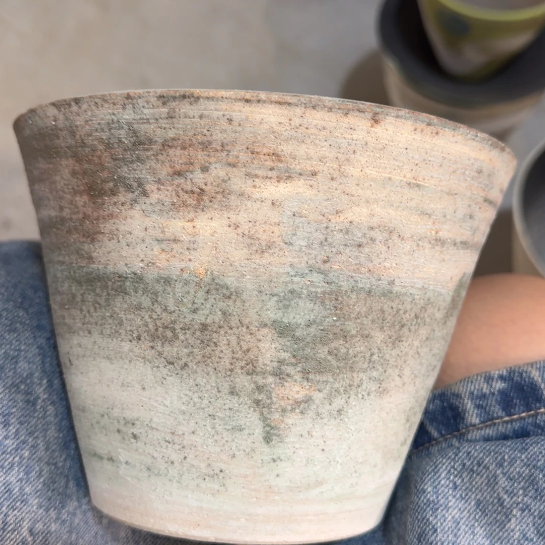 福***双景德镇桌面陶瓷花盆