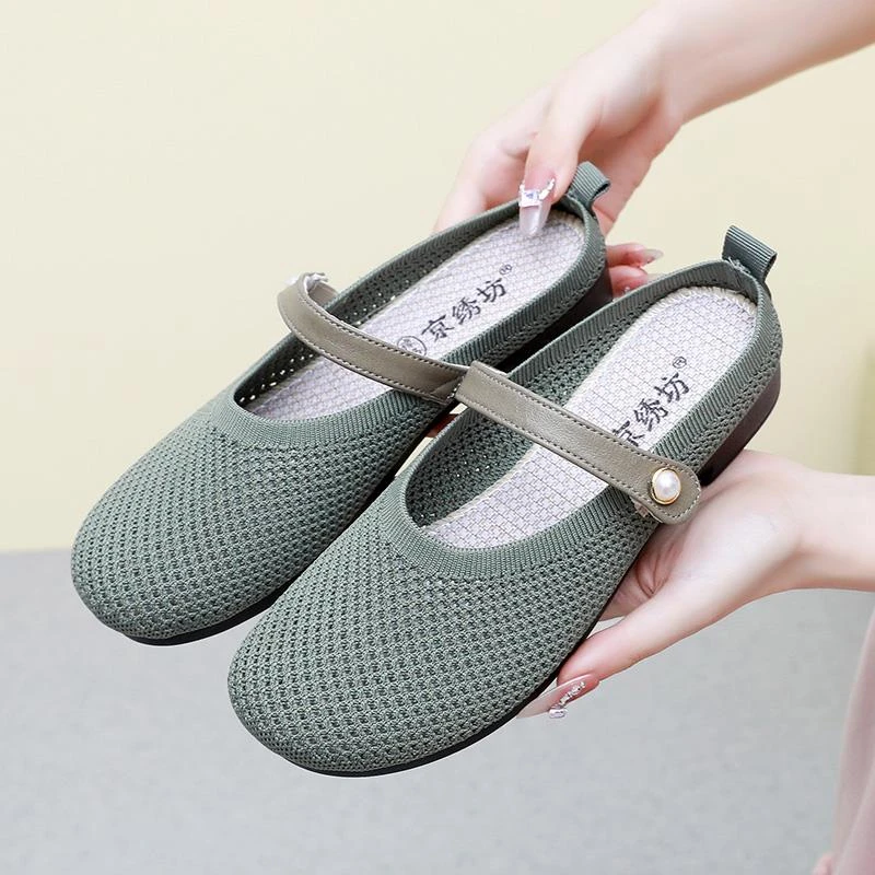 夏季新款2025布鞋女镂空网面软底透气包头拖鞋休闲懒人鞋半拖鞋