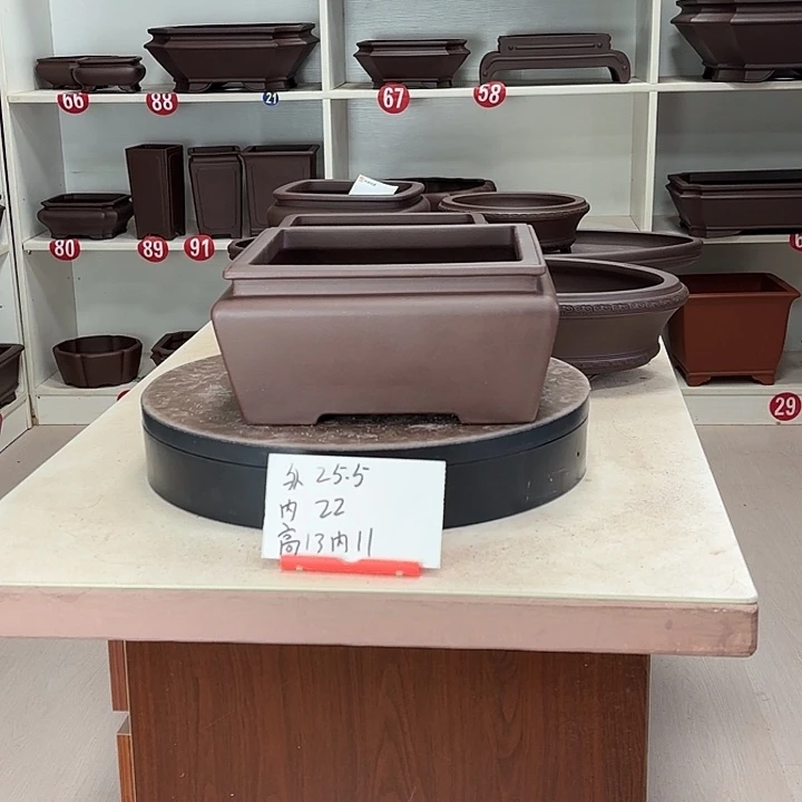 花盆紫砂束口四方大