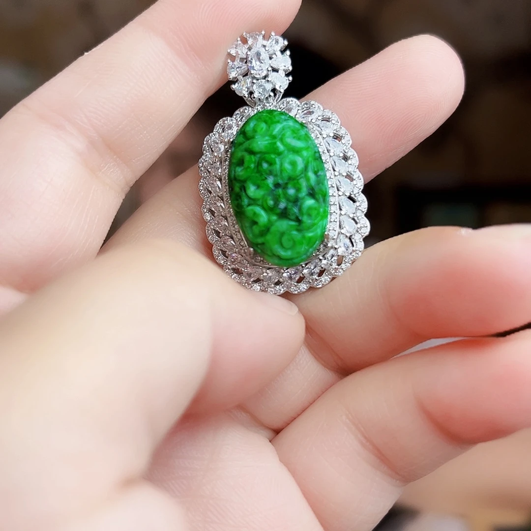 翡翠银S925镶嵌套链多样性