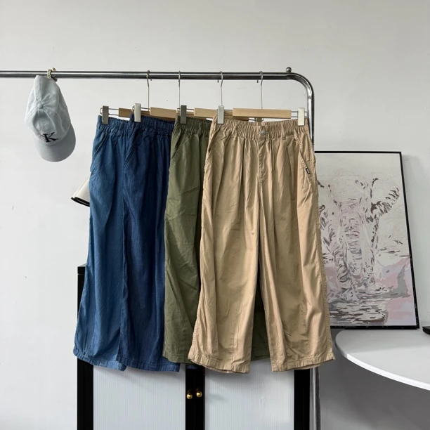 3069四色松紧腰灯笼裤休闲运动牛仔裤