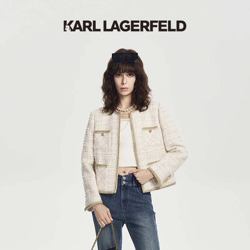 【诗语专属】KARLLAGERFELD2025秋季新款短外套老佛爷M26E1515