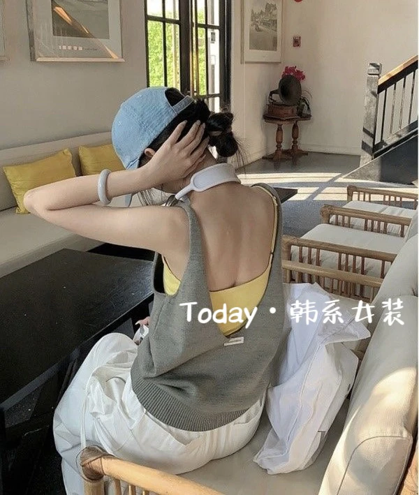 (高品质孤品现货现发)韩系简约吊带