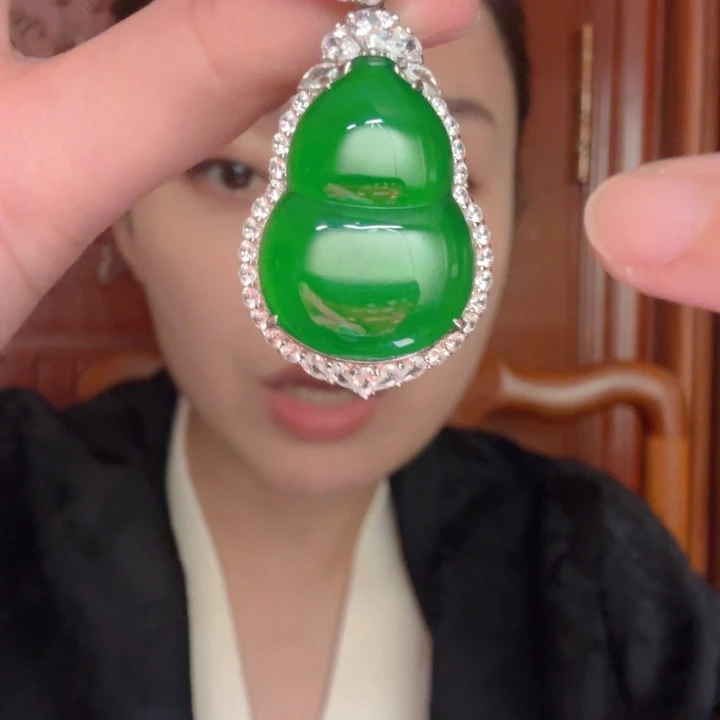 翡翠银S925镶嵌吊坠(不含链)吊坠