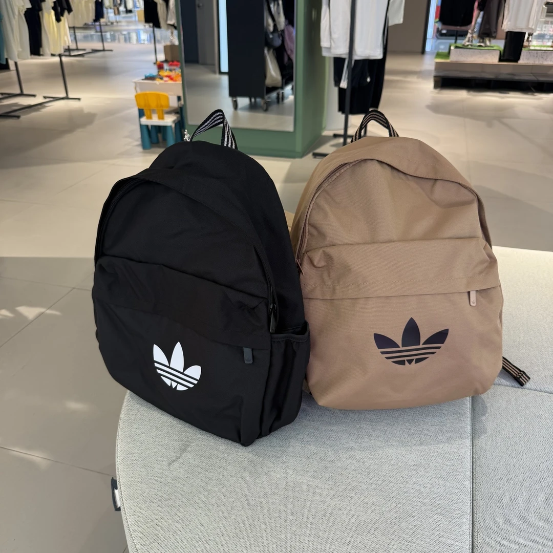 Adidas阿迪达斯三叶草男女运动休闲双肩背包学生大容量书包JX0212