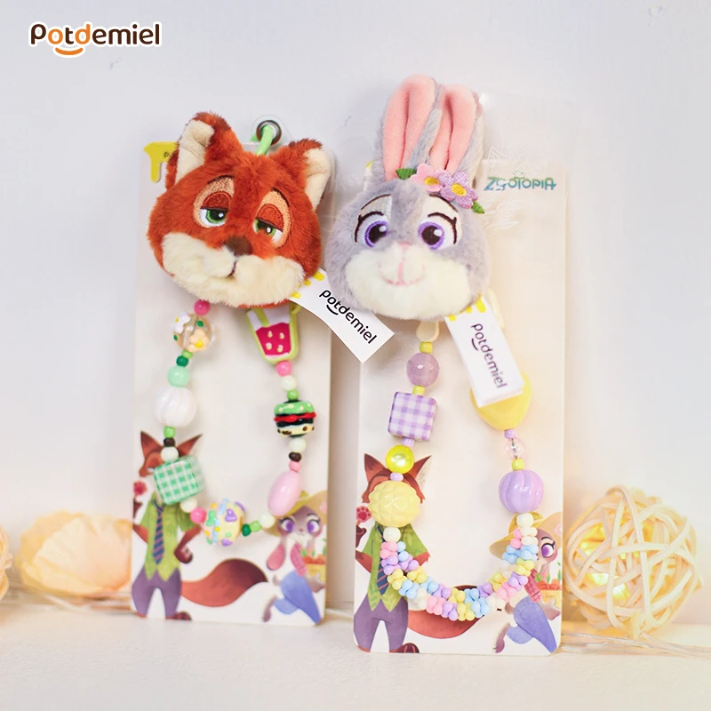 potdemiel蜂蜜罐迪士尼正版朱迪尼克多巴胺手机链包饰挂件手串