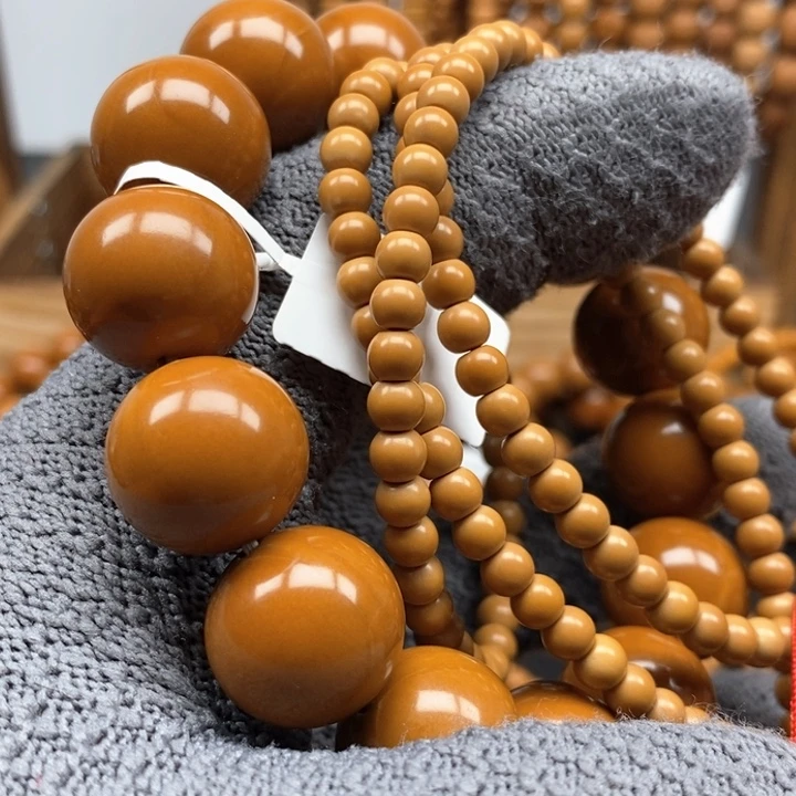 橄榄核手串/手链汤*儿1.65正圆光珠5.3老挝核尖