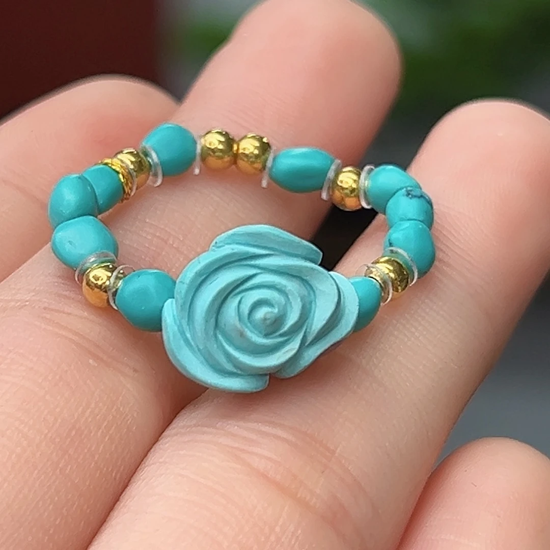 绿松石珠宝奇石18K金镶嵌