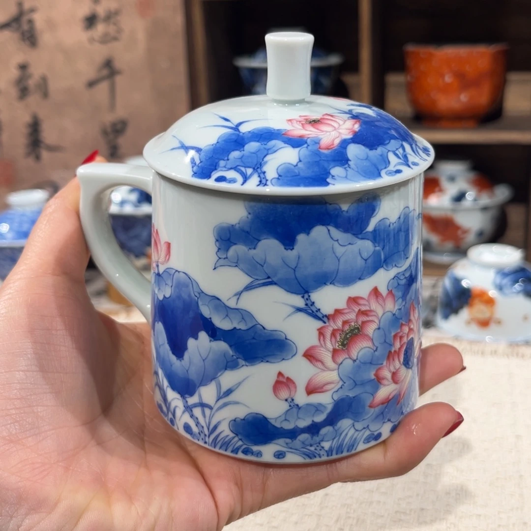 杯子陶景德镇陶瓷主人杯