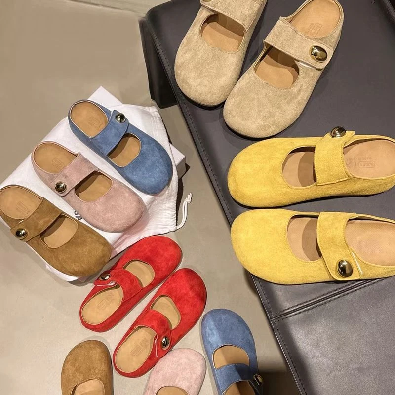 【现货➕运费险】5CM内增高厚底百搭勃肯鞋包头拖欧若风小个子休闲鞋