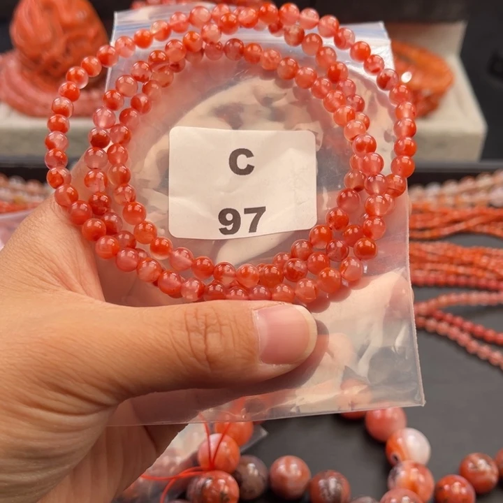 南红玛瑙未镶嵌多样性发货默认微瑕称重5mm