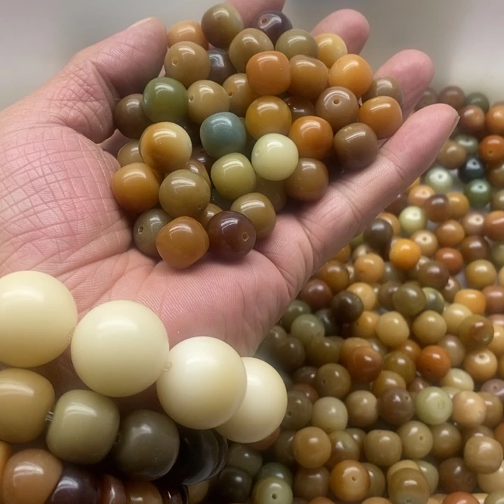 吊坠白玉菩提精品12糖果桶珠60颗