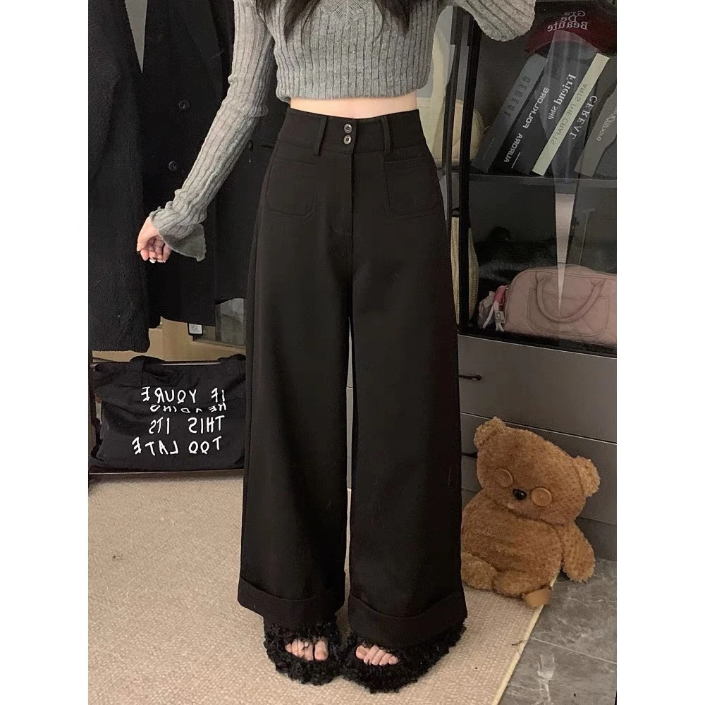 8225春季新款女装阔腿裤长裤休闲裤