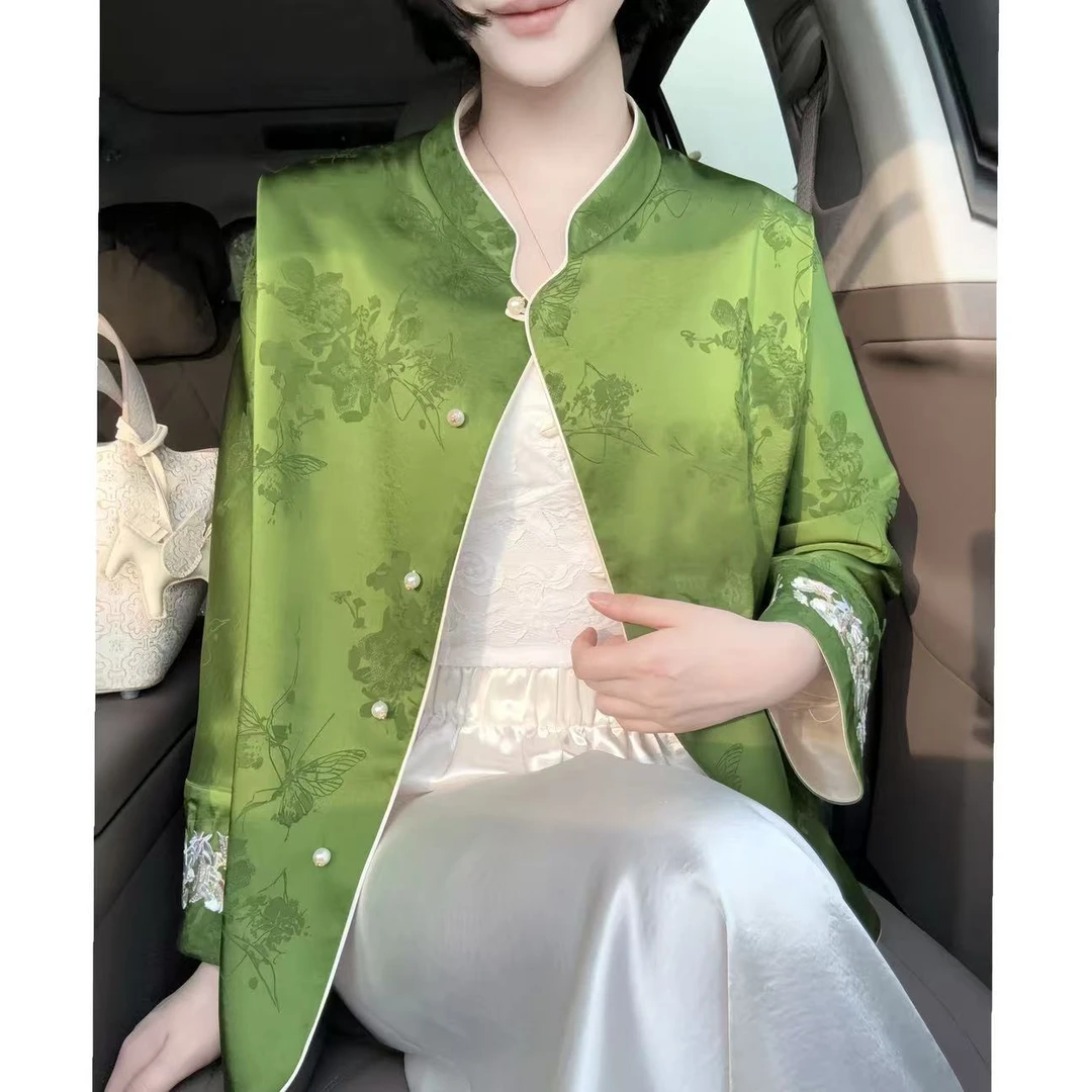 【和贵夫人】双面穿外套显白高级上衣气质女装长袖秋宽松国风新中式