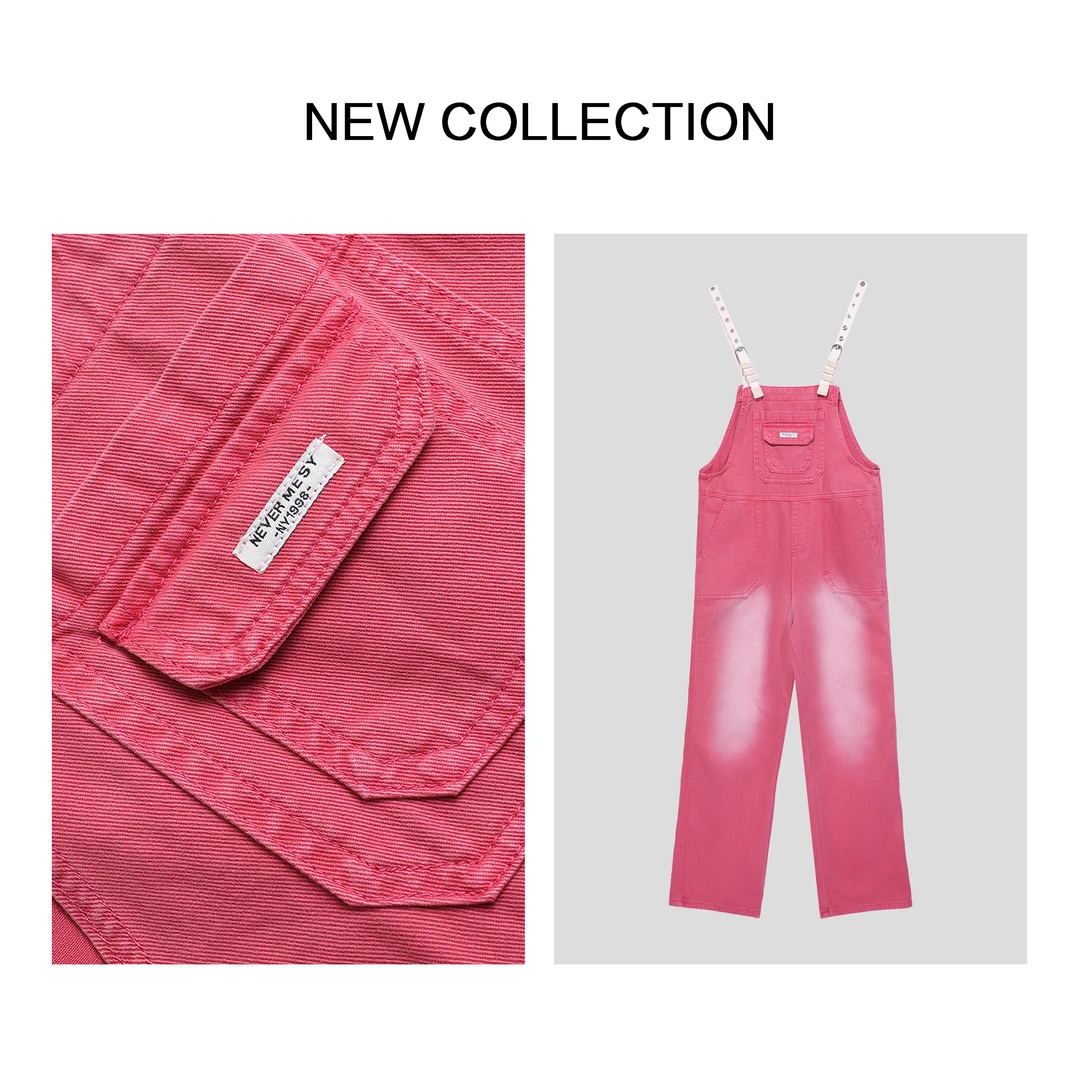 【浅浅大小姐】U1F36002B 春季流行 辣妹风 粉色背带裤 气质出众