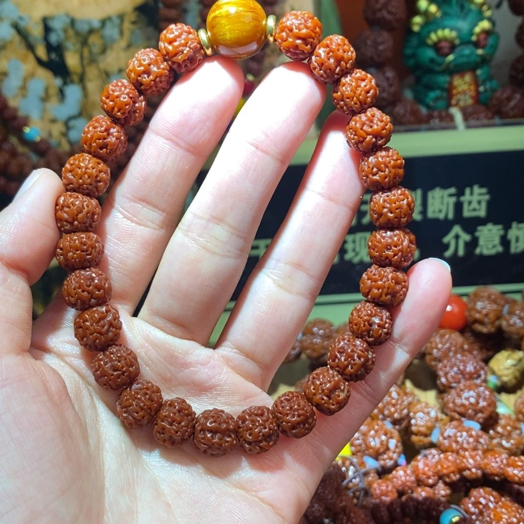 金刚菩提手串单圈1.0玉化 深琉