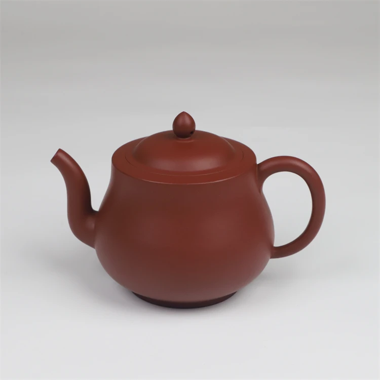 壶楼古居+曲壶+210CC+原小煤窑矿朱泥+半手工制+神飚紫砂艺术馆